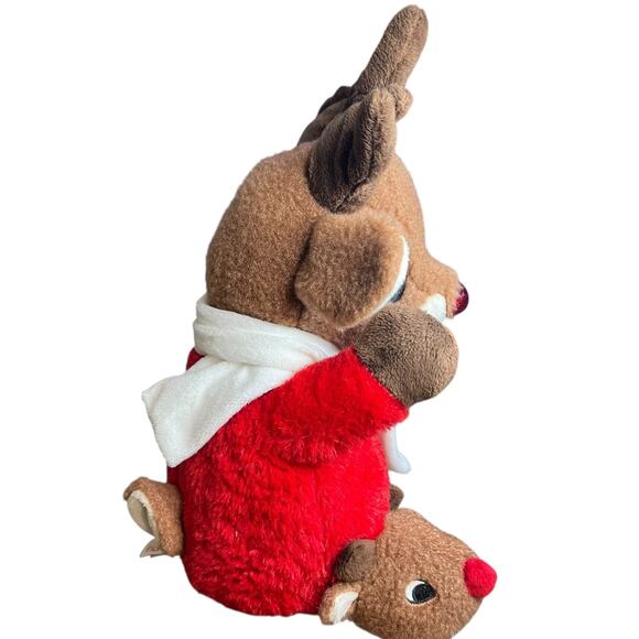 Rudolph The Red-Nosed Reindeer 10” Plush Toy Musical Light Up Nose *see descript - Picture 6 of 9